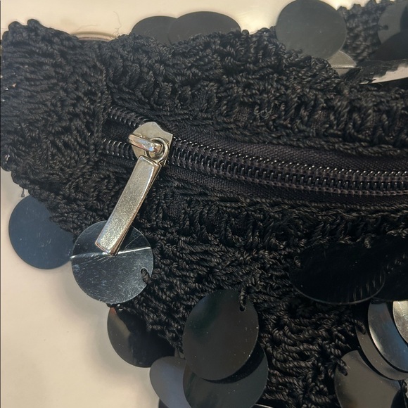 Vintage Black Sequin Shoulder Bag - Picture 6 of 6